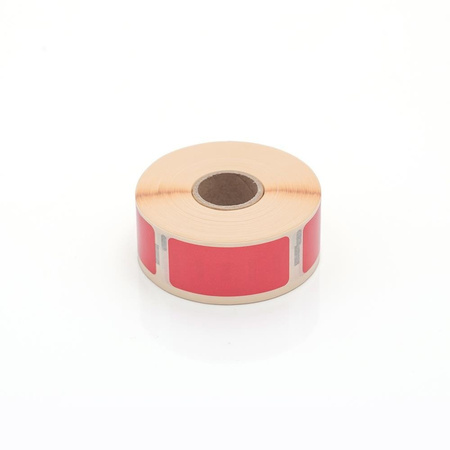 Etykiety kompatybilne DYMO 11352, 54mm x 25mm, papierowe czerwone z trwałym klejem, 500 szt. na rolce