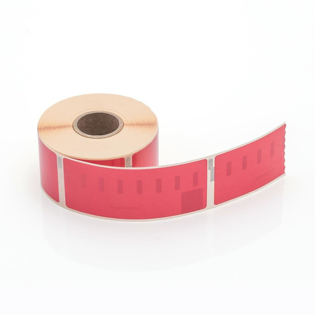 Etykiety kompatybilne DYMO 99012, 89mm x 36mm, papierowa czerwona z trwałym klejem, 260 szt. na rolce 99012-CPR