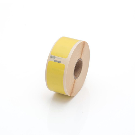 Etykiety kompatybilne DYMO 11352, 54mm x 25mm, papierowe żółte z trwałym klejem, 500 szt. na rolce