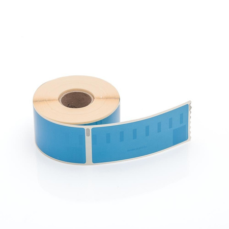 Etykiety kompatybilne DYMO 99012, 89mm x 36mm, papierowa niebieska z trwałym klejem, 260 szt. na rolce
