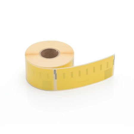 Etykiety kompatybilne DYMO 99012, 89mm x 36mm, papierowe żólte z trwałym klejem, 260 szt. na rolce