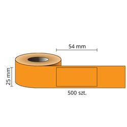 Etykiety kompatybilne DYMO 11352, 54mm x 25mm, papierowe pomarańczowe z trwałym klejem, 500 szt. na rolce