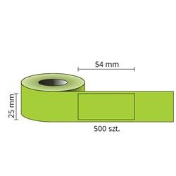 Etykiety kompatybilne DYMO 11352, 54mm x 25mm, papierowe zielone  z trwałym klejem, 500 szt. na rolce