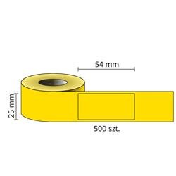 Etykiety kompatybilne DYMO 11352, 54mm x 25mm, papierowe żółte z trwałym klejem, 500 szt. na rolce