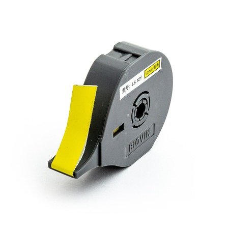 Taśma samoprzylepna żółta - 12 mm x 6 m / kaseta LS-12Y